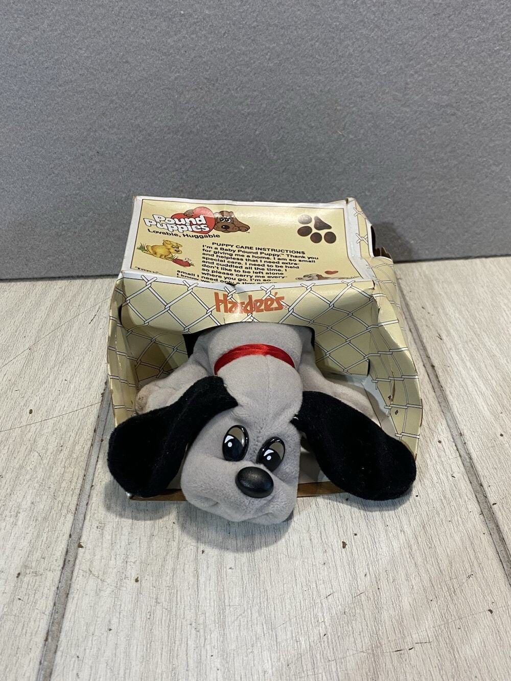 Vintage Pound Puppies Hardees Promo In Box Tonka 1987